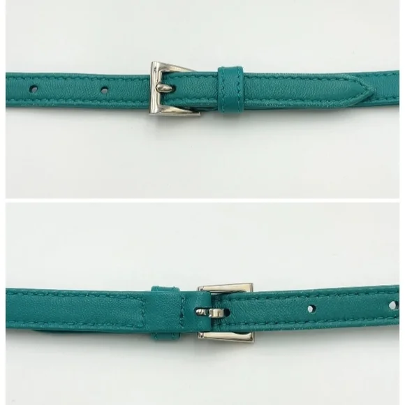 SALE! Prada Triangle Pavone Green Nappa Leather 2 Way Bag W/DB & Strap - Picture 8 of 16